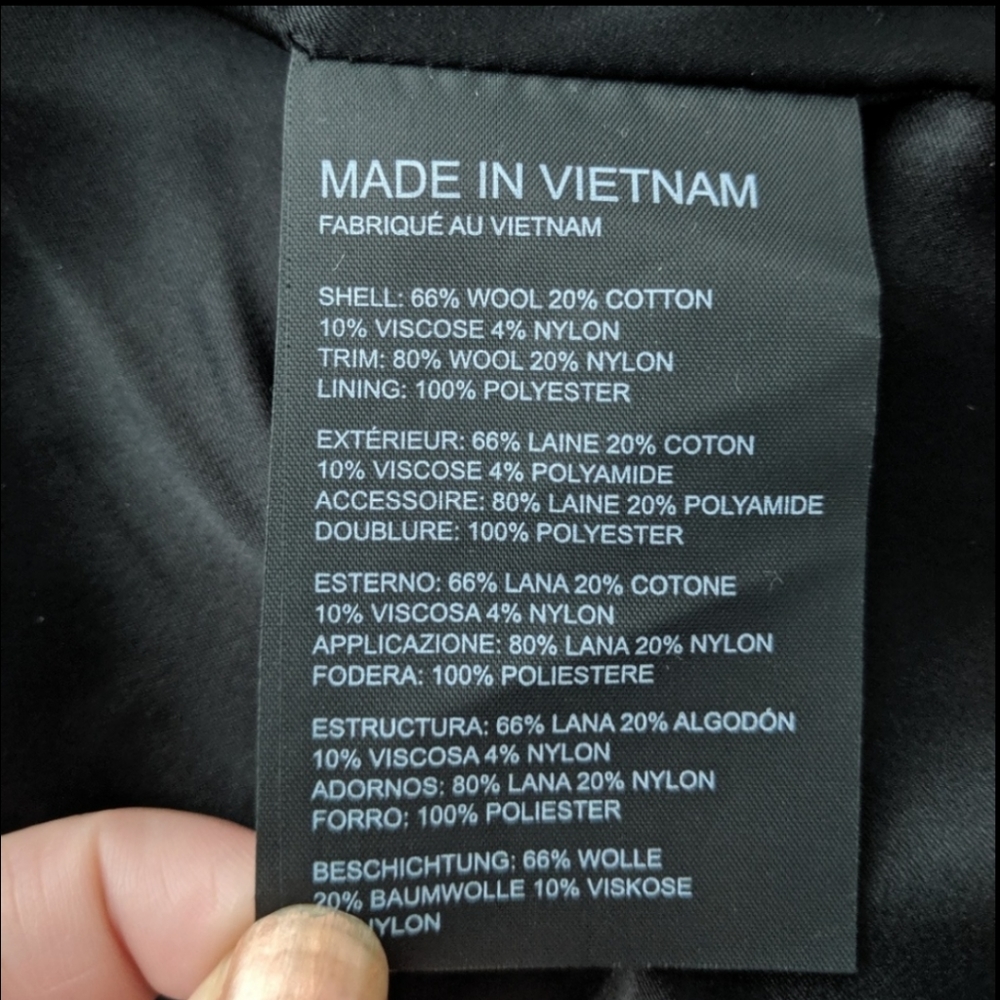 Sold - Club monaco dark gray wool coat - Picture 7 of 7